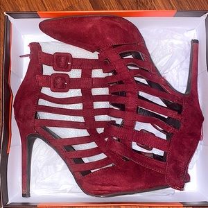 G by Guess Dark Red Caged Shoetie. Shoe/bootie